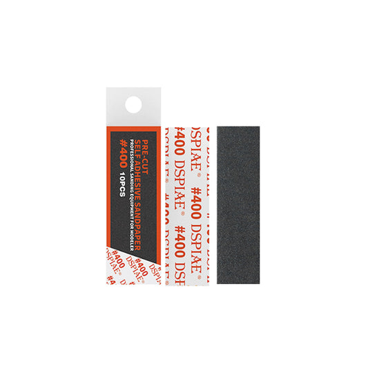 DSPIAE #400 Pre-Cut Adhesive Sandpaper (10 Strips) MSP-400