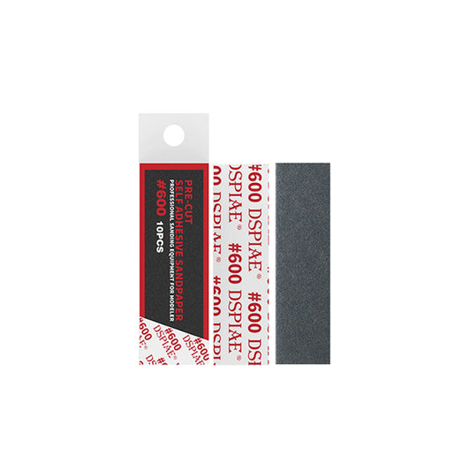 DSPIAE #600 Pre-Cut Adhesive Sandpaper (10 Strips) MSP-600