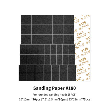 DSPIAE #180 Sandpaper for ES-A Round Sanding Heads (5 Sheets) MSP-ES01