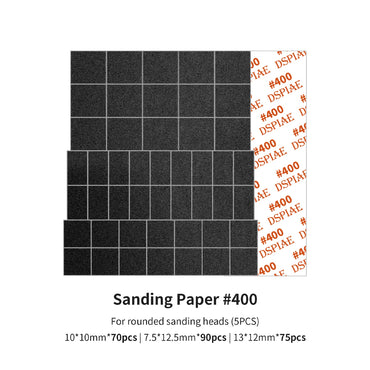 DSPIAE #400 Sandpaper for ES-A Round Sanding Heads (5 Sheets) MSP-ES04