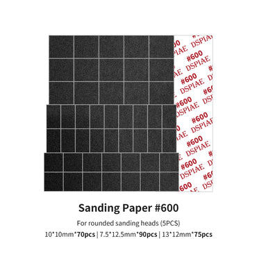DSPIAE #600 Sandpaper for ES-A Round Sanding Heads (5 Sheets) MSP-ES06