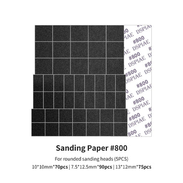 DSPIAE #800 Sandpaper for ES-A Round Sanding Heads (5 Sheets) MSP-ES08