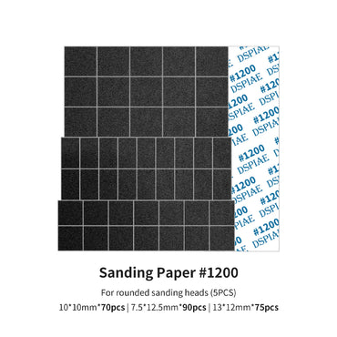 DSPIAE #1200 Sandpaper for ES-A Round Sanding Heads (5 Sheets) MSP-ES12