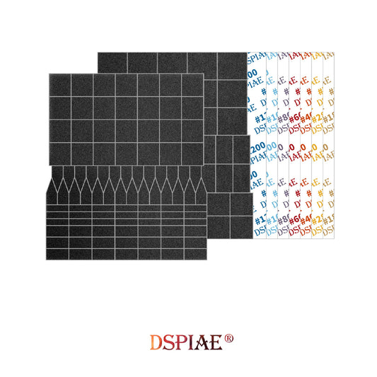 DSPIAE ES-A Sanding Tool Sandpaper Full Set for Flat & Rounded Heads MSP-ESS