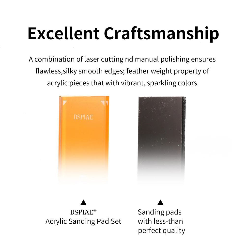 DSPIAE #400 Acrylic Sanding Pad Set Orange PT-SP04