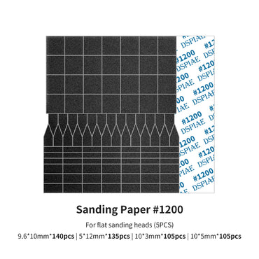 DSPIAE #1200 Sandpaper for ES-A Flat Sanding Heads (5 Sheets) SP-ES12