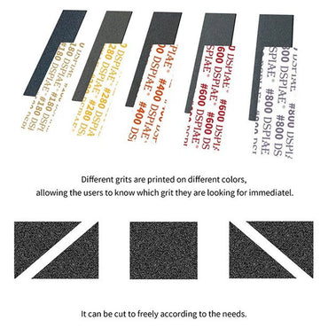 DSPIAE Coarse Grit Adhesive Sandpaper Set #180-#800 (100pc) SP-S01