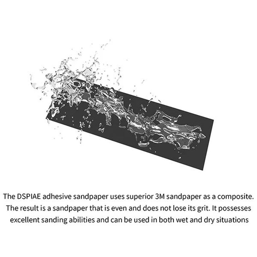 DSPIAE Coarse Grit Adhesive Sandpaper Set #180-#800 (100pc) SP-S01