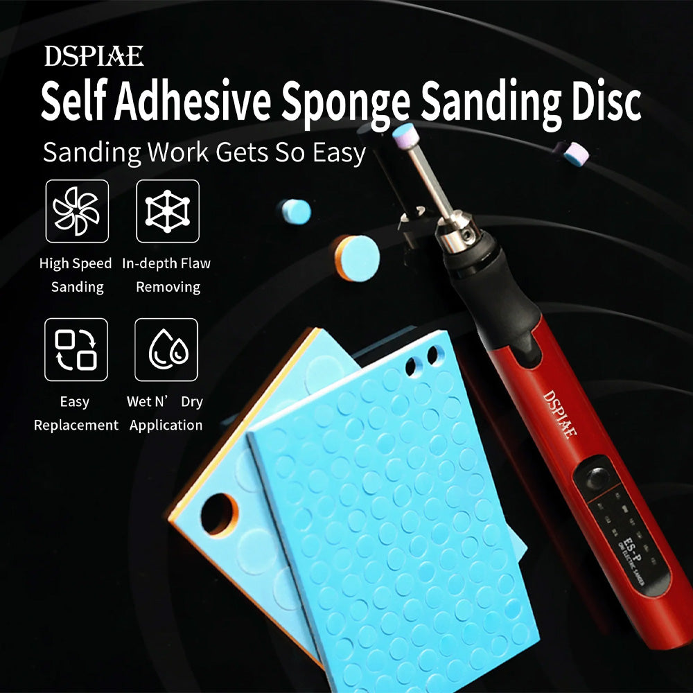 DSPIAE 5mm Self-Adhesive Sanding Sponge Discs for ES-P Rotary Sander SS-C01