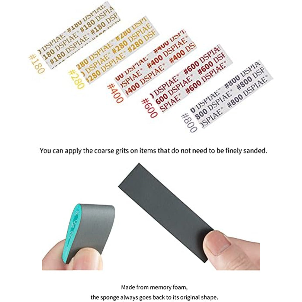DSPIAE Coarse Grit Sanding Sponge Set (30pc) #180-#800 SS-S01