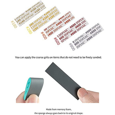 DSPIAE Coarse Grit Sanding Sponge Set (30pc) #180-#800 SS-S01