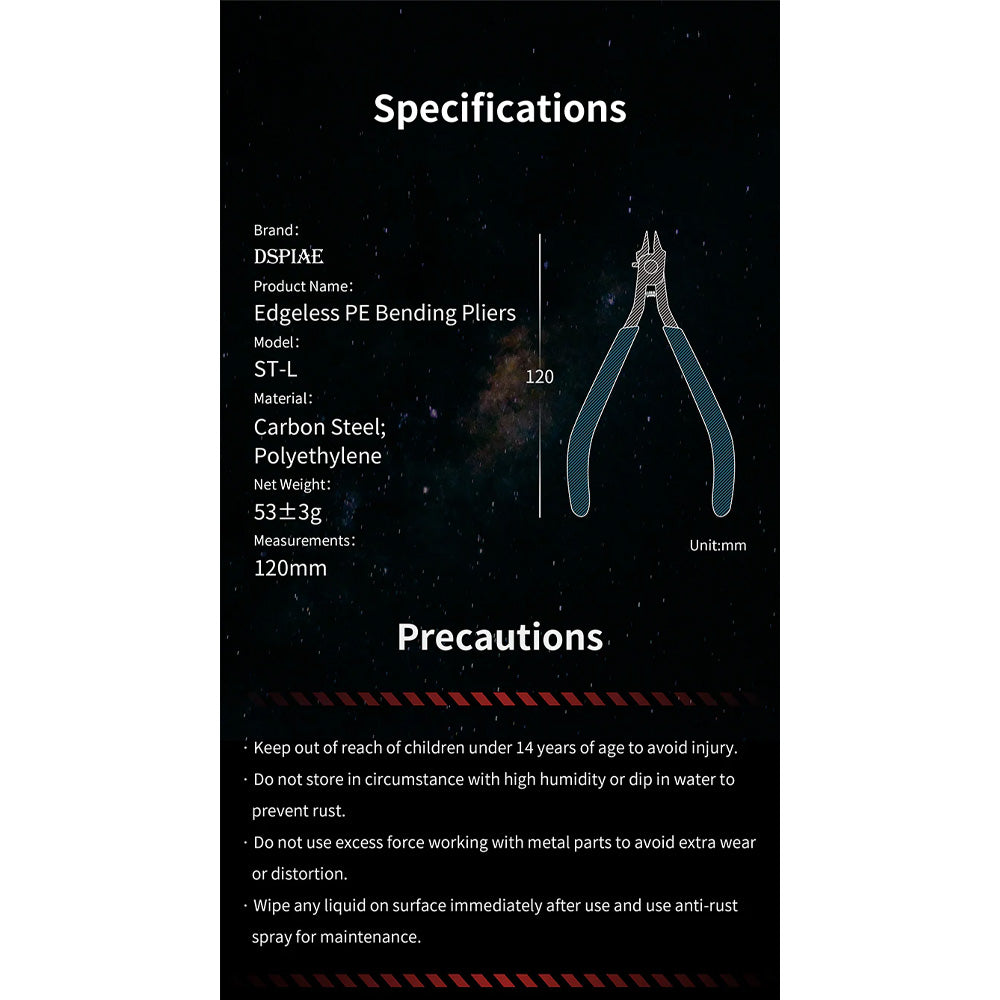 DSPIAE Photo-Etch Bending Bladeless Pliers ST-L