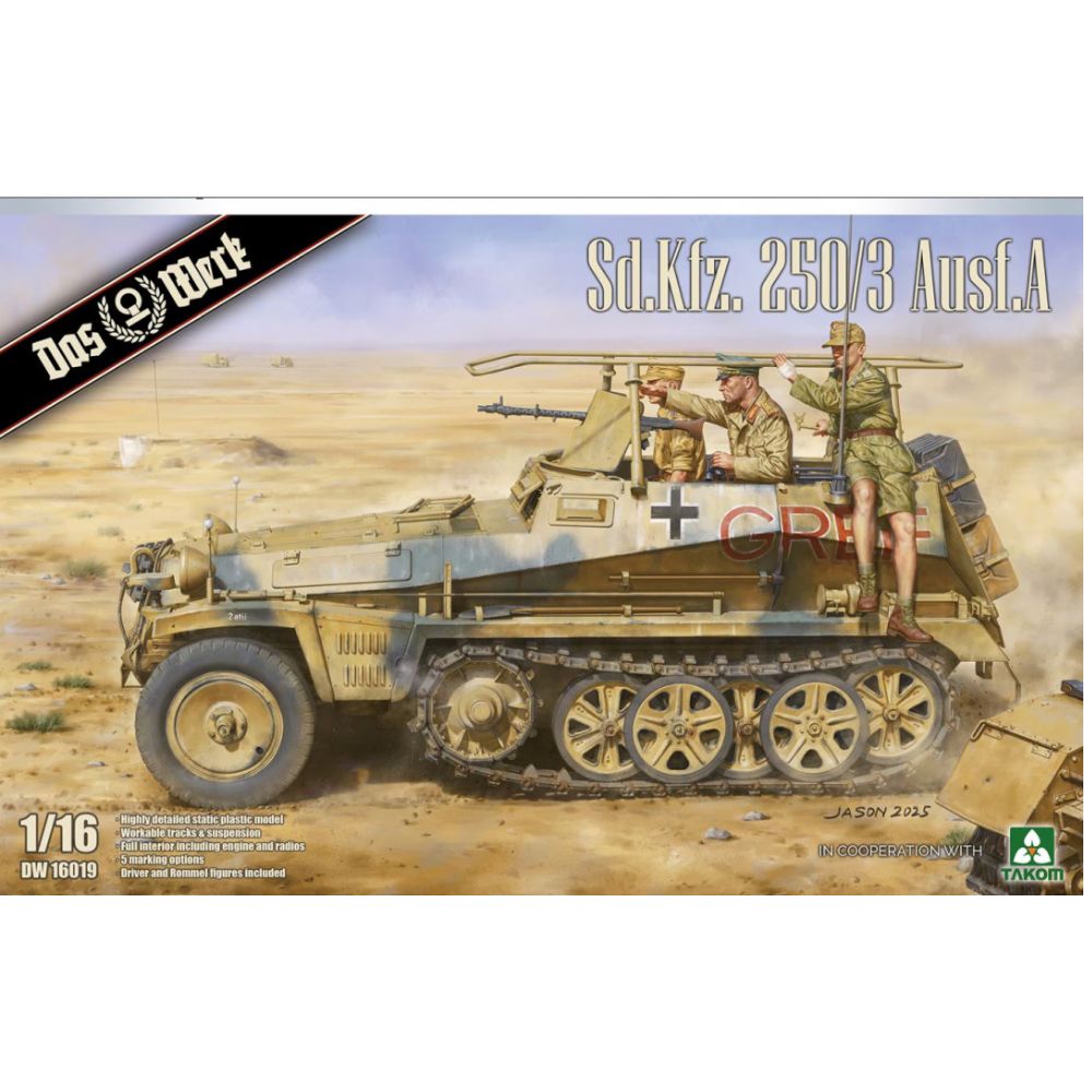 Das Werk 16019 Sd.Kfz.250/3 Ausf.A German Half-track 'GREIF' 1:16 Model Kit
