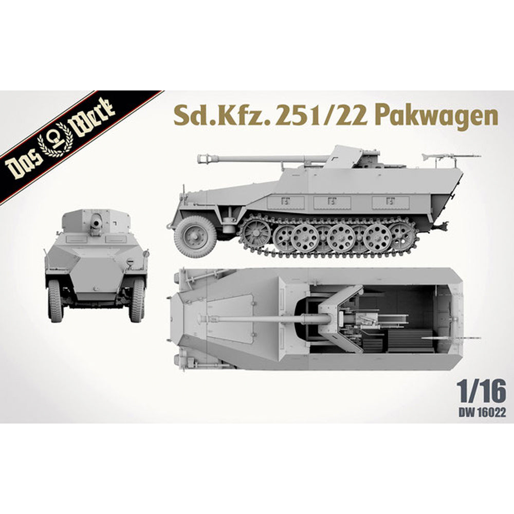 Das Werk 16022 Sd.Kfz. 251/22 Pakwagen 1:16 Model Kit