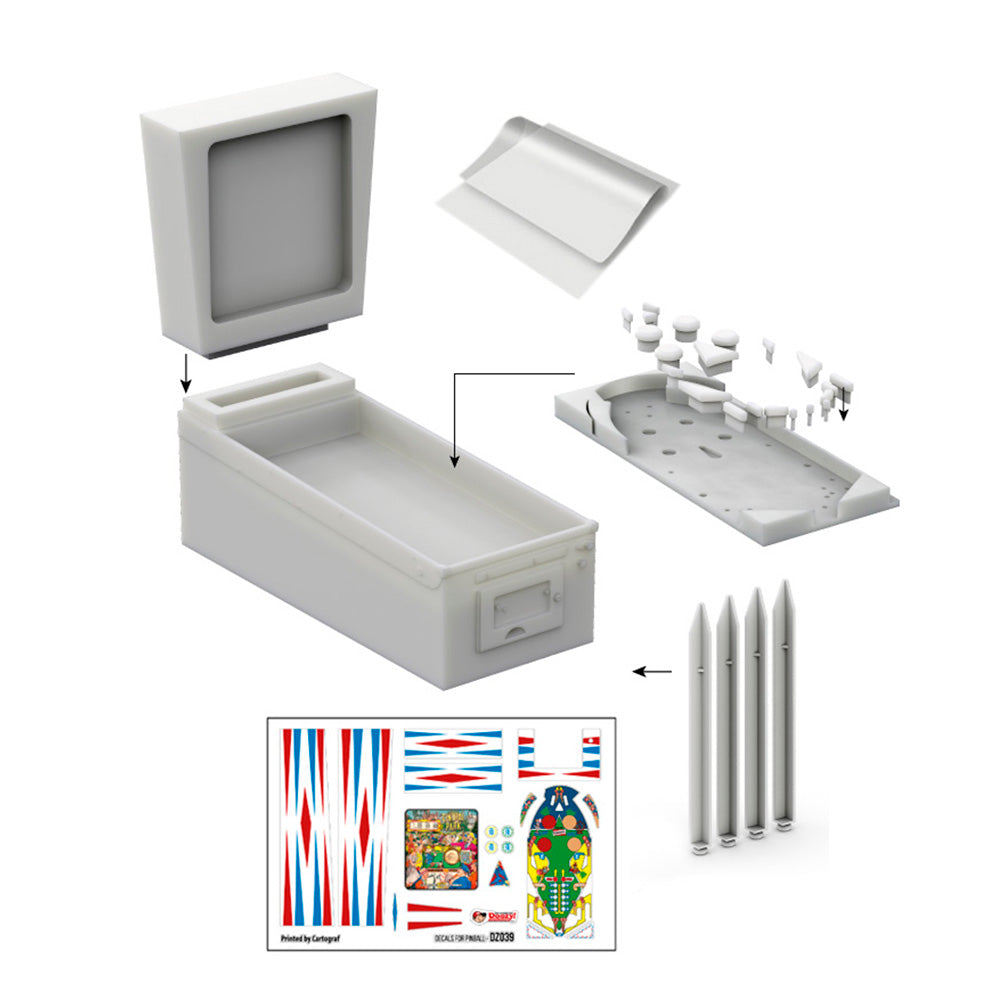 AK Interactive DZ039 Central Park Flipper 1966 Pinball Machine Doozy Resin 1:24