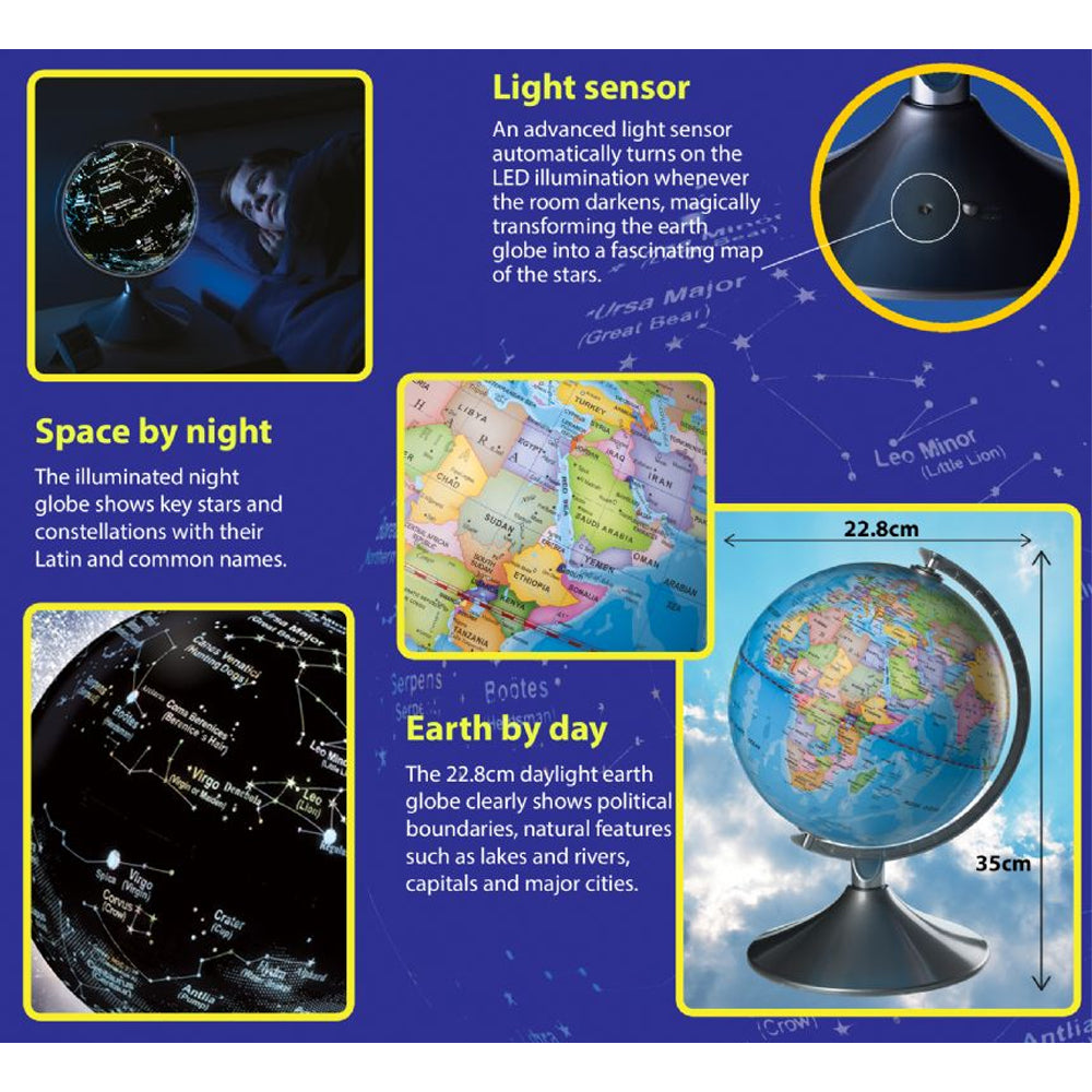 Brainstorm 2-in-1 Globe - Earth & Constellations STEM Toy
