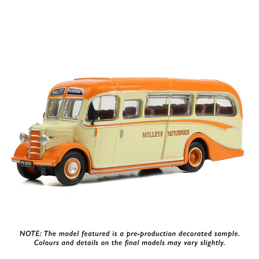 EFE E20144 Bedford OB Coach PV9371 Mulleys Motorways, Ixworth 1:76 Diecast