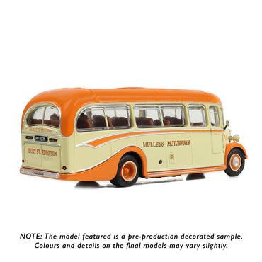 EFE E20144 Bedford OB Coach PV9371 Mulleys Motorways, Ixworth 1:76 Diecast