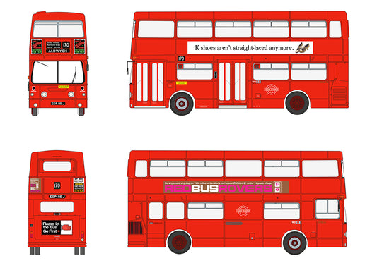 EFE E43001 Daimler Fleetline DMS115 London Transport Route 170 Aldwych 1:76