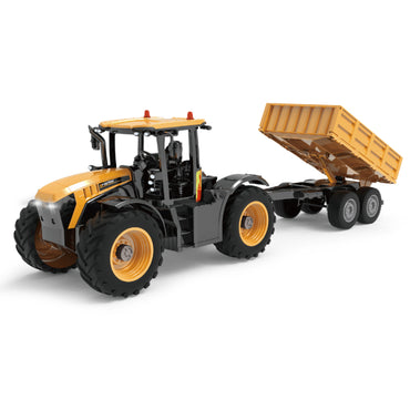 Double Eagle JCB Fastrac Tractor with Tipping Trailer 1:24 RC Toy E683-003