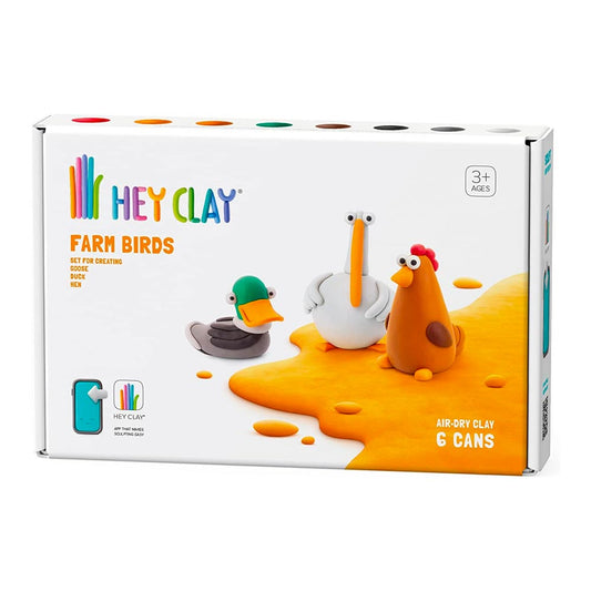 Hey Clay Farm Birds 6 Can Medium Set E73576ED