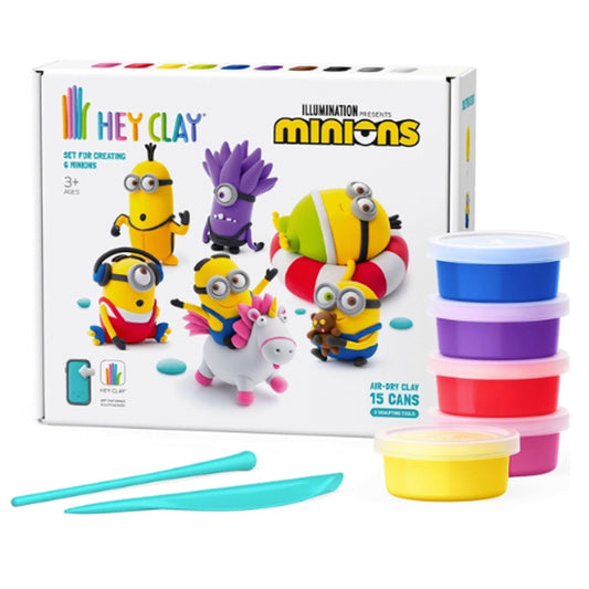 Hey Clay Minions 15 Can Large Set Air-Dry Clay E73716