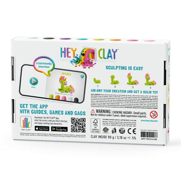 Hey Clay Rainbow Unicorns 6 Can Medium Set Air-Dry Clay E73735