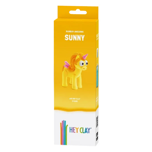 Hey Clay Rainbow Unicorns: Sunny - 3-Can Air Dry Clay Age 3+ E73737ED
