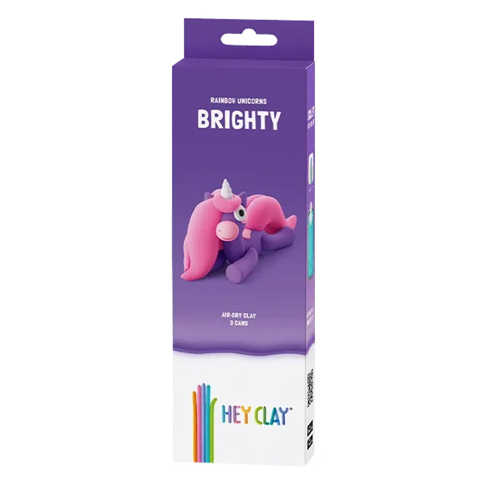Hey Clay Rainbow Unicorns: Brighty - 3-Can Air Dry Clay Age 3+ E73739ED