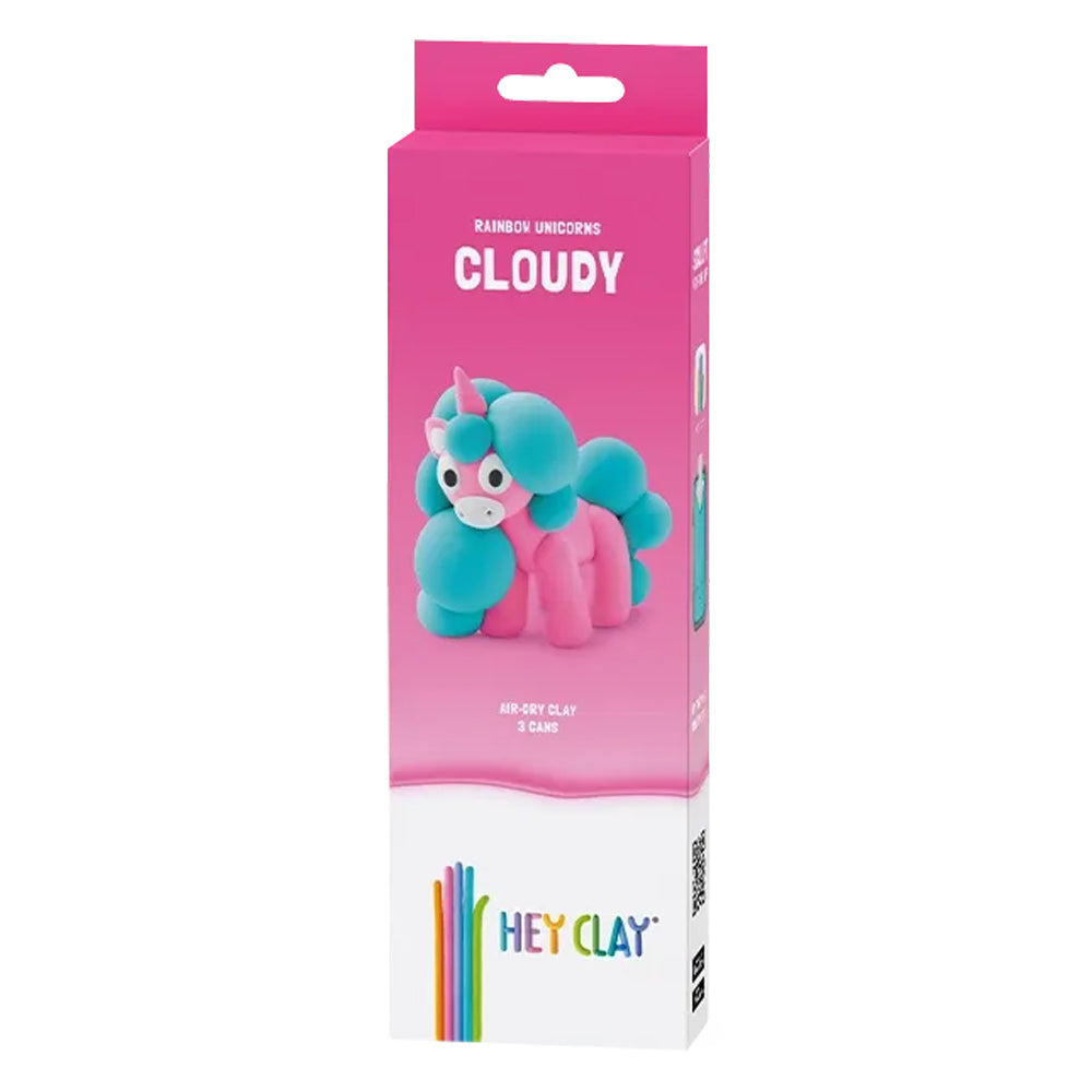 Hey Clay Rainbow Unicorns: Cloudy - 3-Can Air Dry Clay Age 3+ E73740ED