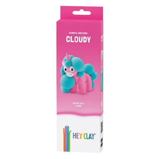 Hey Clay Rainbow Unicorns: Cloudy - 3-Can Air Dry Clay Age 3+ E73740ED