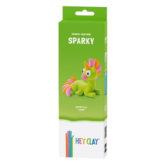 Hey Clay Rainbow Unicorns: Sparky - 3-Can Air Dry Clay Age 3+ E73741ED