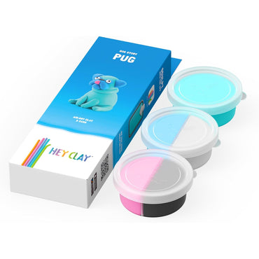 Hey Clay Dog Story 3-Can Assortment - Pug