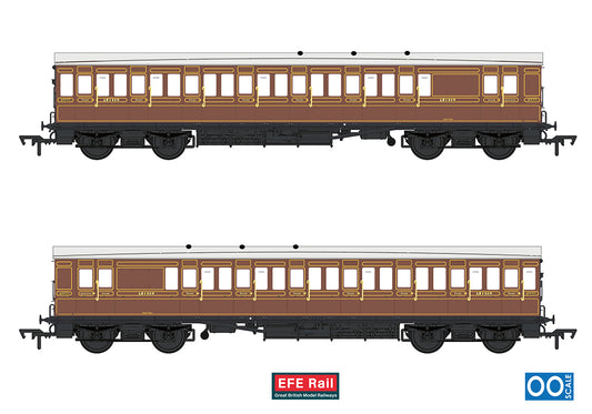 EFE Rail E86025 54ft non-Corridor Brake Third LBSCR Raw Umber OO Gauge