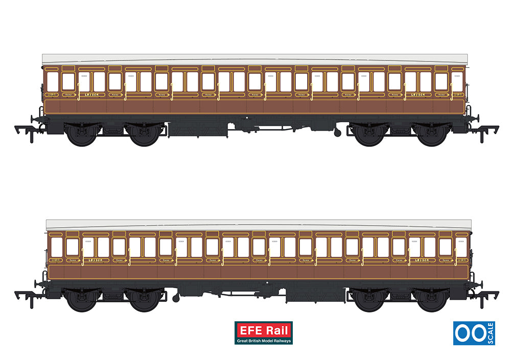 EFE Rail E86026 54ft non-Corridor Third LBSCR Raw Umber OO Gauge