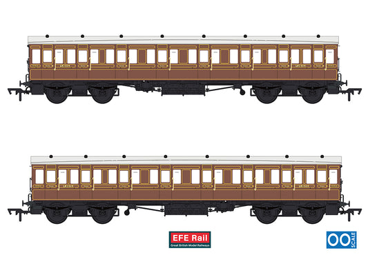 EFE Rail E86027 54ft non-Corridor Composite LBSCR Raw Umber OO Gauge
