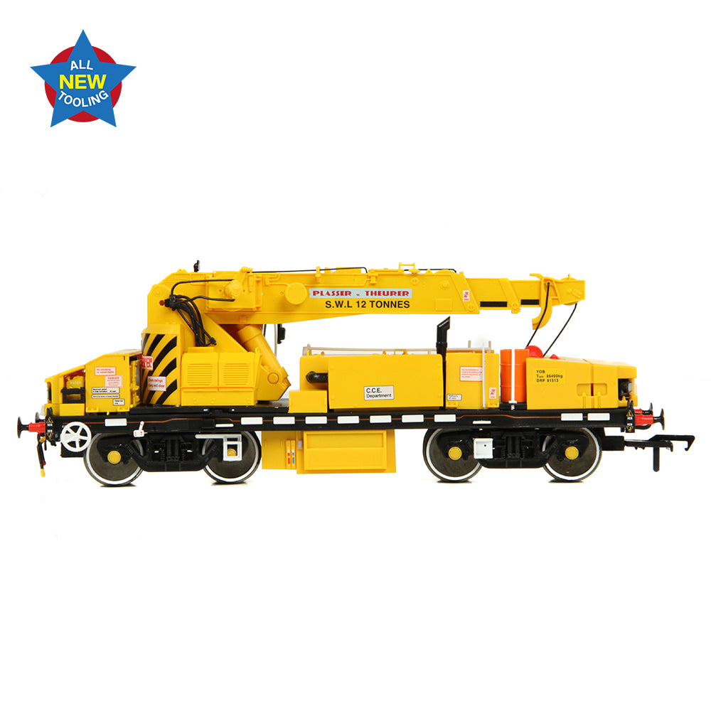EFE Rail E87048 Plasser 12T YOB Diesel-Hydraulic Crane DRP81513 Dep Yellow