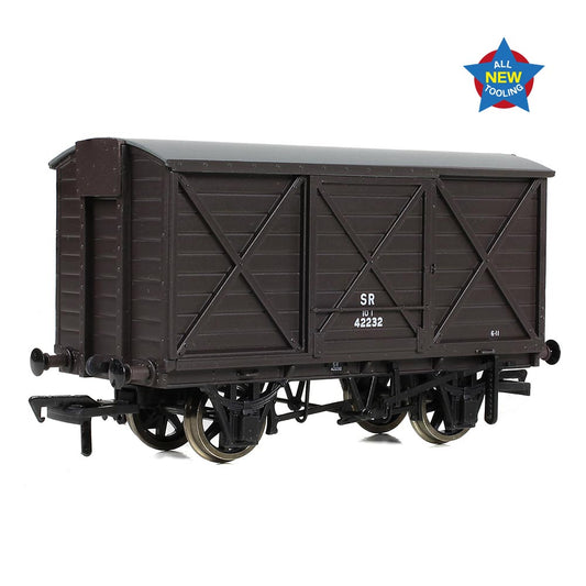 EFE Rail E87054 LSWR 10T Ventilated Van SR Brown (Late) OO Gauge