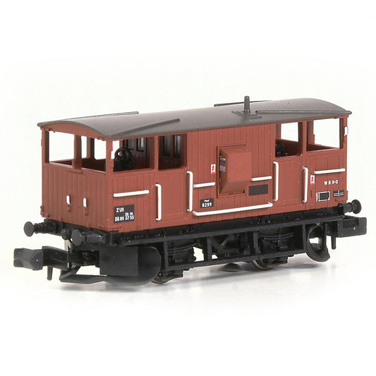 EFE E87540 N Gauge BR 20T 'Shark' Ballast Plough Brake Van BR Bauxite (Departmental)
