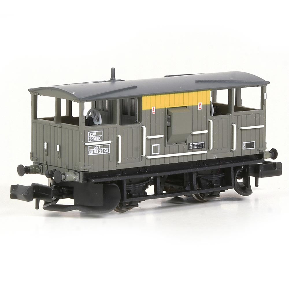EFE E87542 N Gauge BR 20T 'Shark' Ballast Plough Brake Van BR Engineers Grey & Yellow