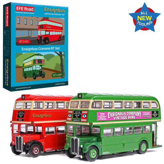 EFE E99943 Cravens RT Ensignbus RT1431 & RT1499 1:76 Diecast Limited Gift Set
