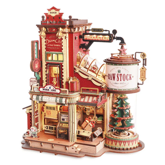 ROBOTIME ROKR Dream Gift Factory Christmas Mechanical Music Box Wooden Kit EAB01