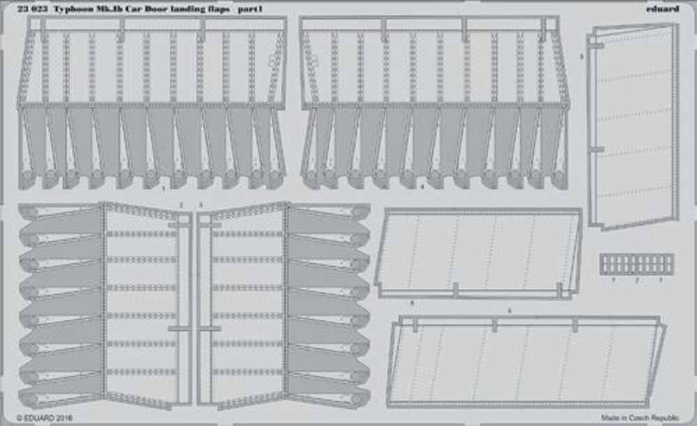 Eduard 23023 Etched Aircraft Detailling Set 1:24 Hawker Typhoon Mk.Ib Car Door l