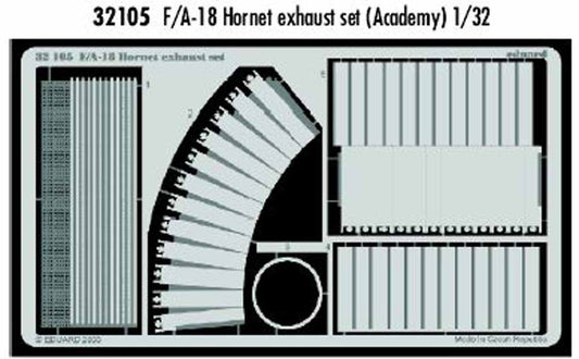 Eduard 32105 Etched Aircraft Detailling Set 1:32 McDonnell-Douglas F/A-18 Hornet
