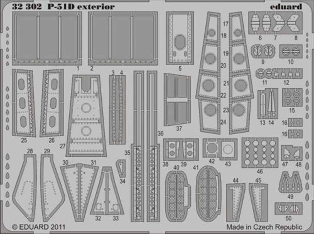 Eduard 32302 Etched Aircraft Detailling Set 1:32 North-American P-51D Mustang ex