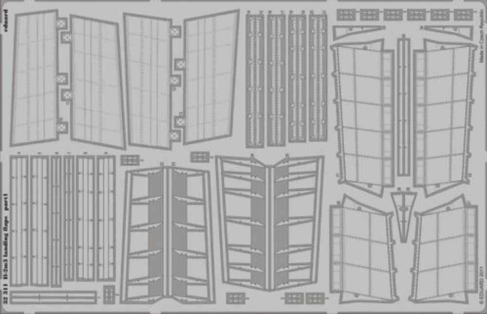 Eduard 32311 Etched Aircraft Detailling Set 1:32 Ilyushin Il-2m3 landing flaps