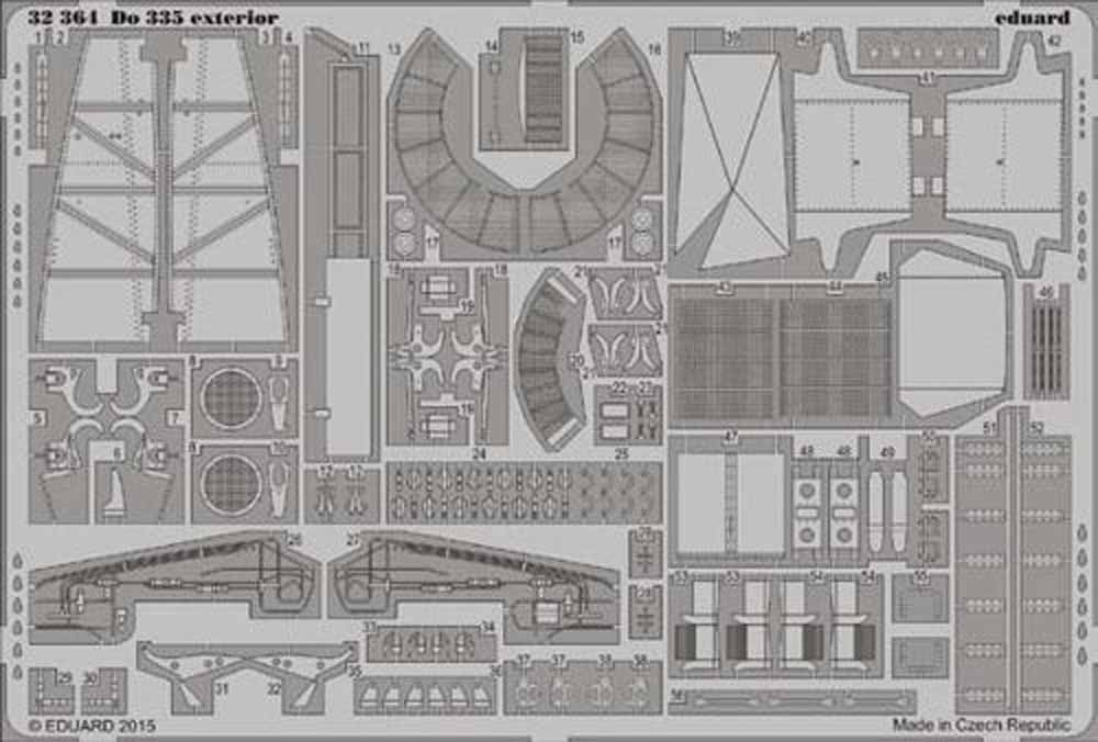 Eduard 32364 Etched Aircraft Detailling Set 1:32 Dornier Do-335B-2 'Zerstorer' e