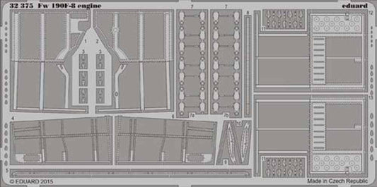 Eduard 32375 Etched Aircraft Detailling Set 1:32 Focke-Wulf Fw-Fw-190F-8 engine