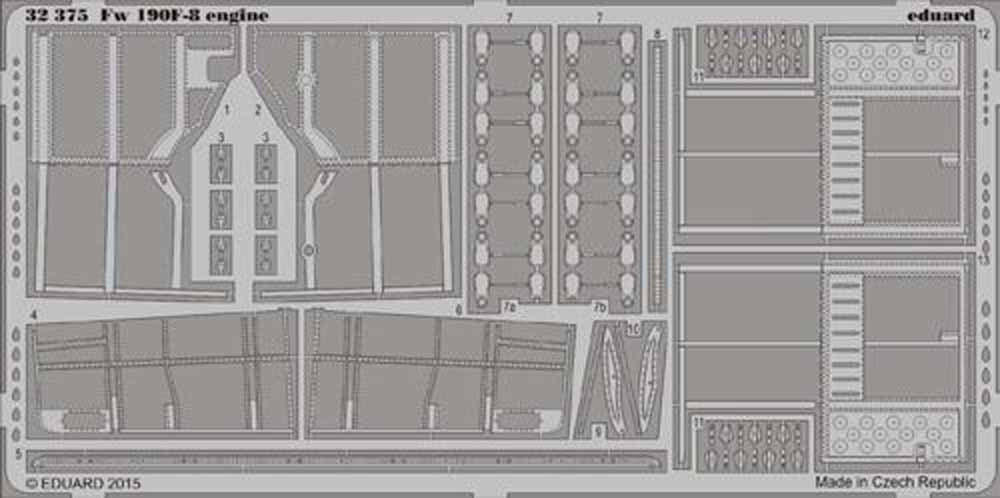 Eduard 32375 Etched Aircraft Detailling Set 1:32 Focke-Wulf Fw-Fw-190F-8 engine