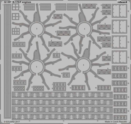 Eduard 32397 Etched Aircraft Detailling Set 1:32 Boeing B-17E/F Flying Fortress
